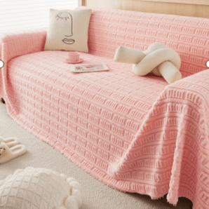 Elegance Chenille Sofa Cover : [EM-SC-27] (Pink)