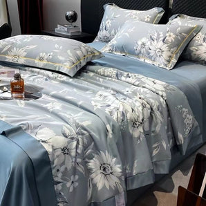 Ice Silk Elegance Comfort Quilt Set