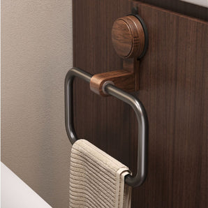 No-Drill Retro Style Bathroom Towel Holder with Strong Suction Mount