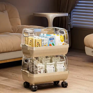 Multi-Layer Rolling Household Storage Trolley
