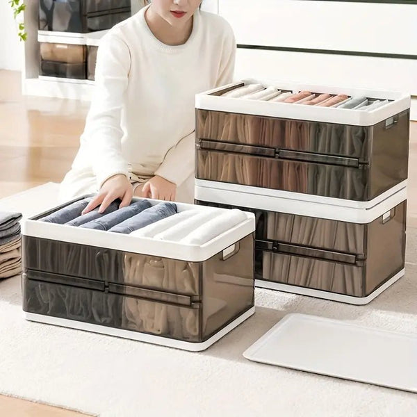 Foldable Transparent Clothes Storage Box