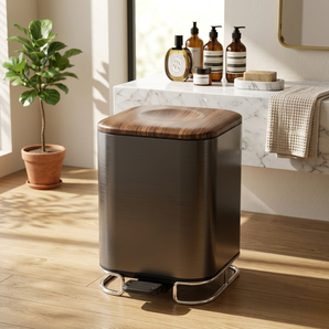 Premium Iron Pedal Bin Vintage Lid(15Ltr)