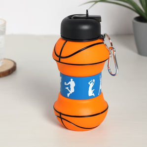 Collapsible Silicone Basketball Design Drinking Bottle