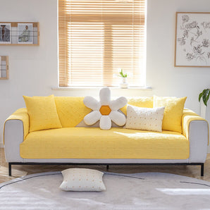 All-Season Serenity Comfort Sofa Cover (Yellow)